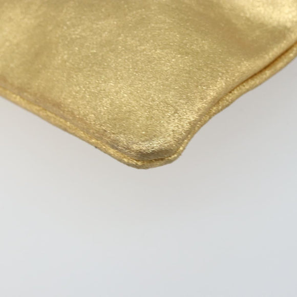 SAINT LAURENT Clutch Bag Leather Gold 328517 Auth 142902