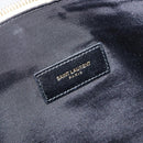 SAINT LAURENT Clutch Bag Leather Gold 328517 Auth 142902-14