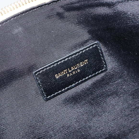 SAINT LAURENT Clutch Bag Leather Gold 328517 Auth 142902