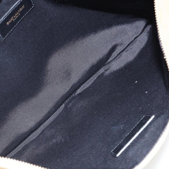 SAINT LAURENT Clutch Bag Leather Gold 328517 Auth 142902