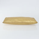 SAINT LAURENT Clutch Bag Leather Gold 328517 Auth 142902-7