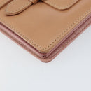 FENDI Shoulder Bag Leather Pink Silver Auth 142903-8