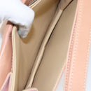 FENDI Shoulder Bag Leather Pink Silver Auth 142903-23