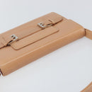 FENDI Shoulder Bag Leather Pink Silver Auth 142903-6