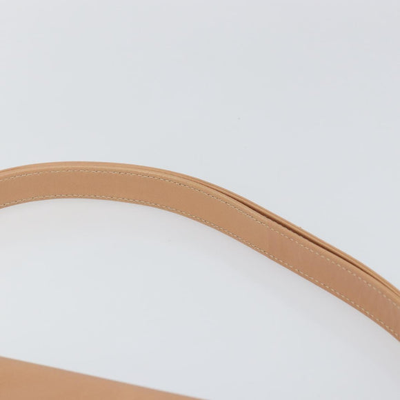 FENDI Shoulder Bag Leather Pink Silver Auth 142903