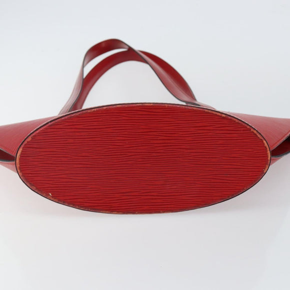 LOUIS VUITTON Epi Saint Jacques Poignees Long Hand Bag Red M52337 Auth 142907