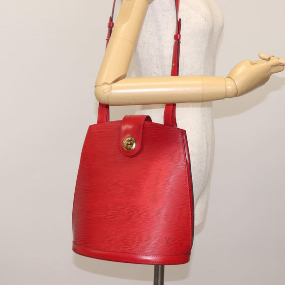LOUIS VUITTON Epi Cluny Shoulder Bag Red M52257 LV Auth 142909