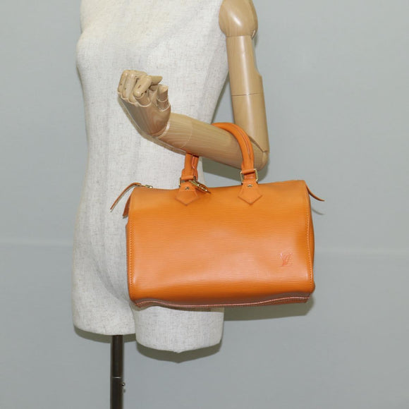LOUIS VUITTON Epi Speedy 25 Hand Bag Orange Mandarin M5903H LV Auth 142913V