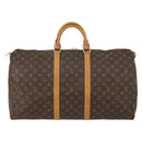 LOUIS VUITTON Monogram Keepall 55 Boston Bag M41424 LV Auth 142917-13