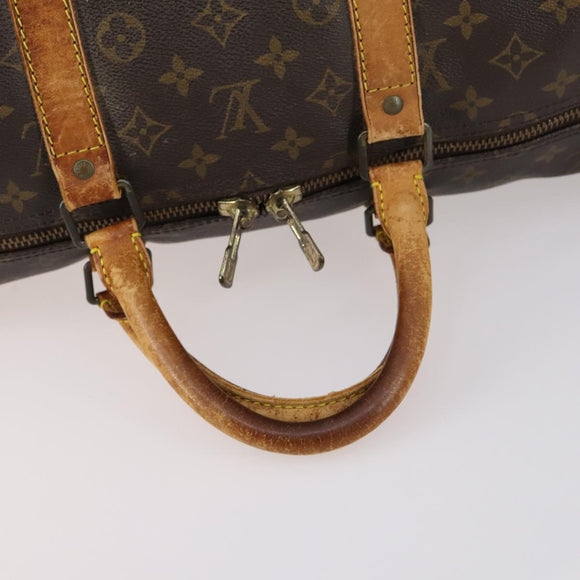 LOUIS VUITTON Monogram Keepall Bandouliere 55 Boston Bag M41414 LV Auth 142919