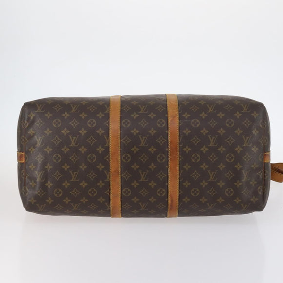 LOUIS VUITTON Monogram Keepall Bandouliere 55 Boston Bag M41414 LV Auth 142919