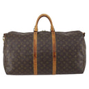LOUIS VUITTON Monogram Keepall Bandouliere 55 Boston Bag M41414 LV Auth 142919-2