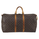 LOUIS VUITTON Monogram Keepall Bandouliere 55 Boston Bag M41414 LV Auth 142919-3