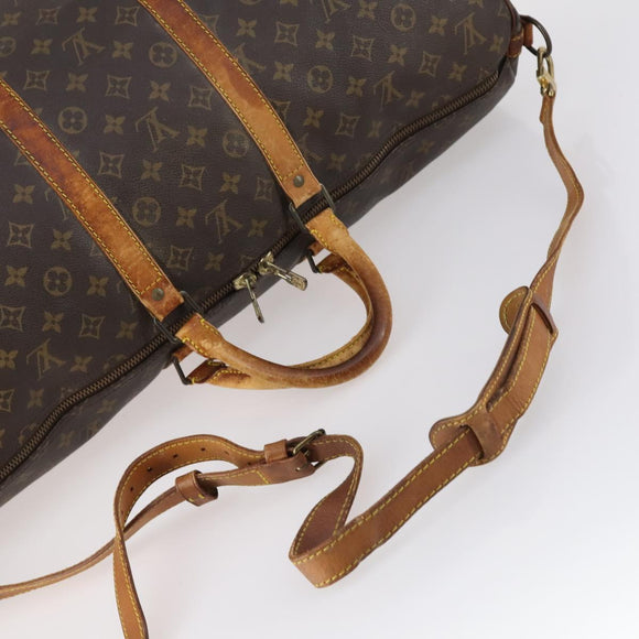 LOUIS VUITTON Monogram Keepall Bandouliere 55 Boston Bag M41414 LV Auth 142919