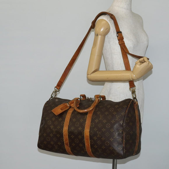 LOUIS VUITTON Monogram Keepall Bandouliere 45 Boston Bag M41418 LV Auth 142920