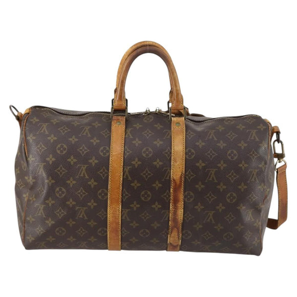 LOUIS VUITTON Monogram Keepall Bandouliere 45 Boston Bag M41418 LV Auth 142920