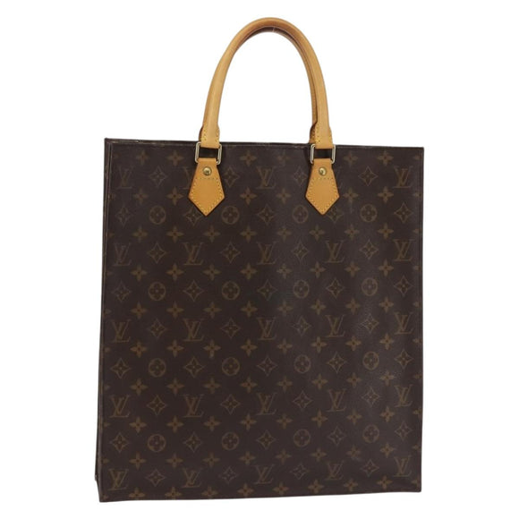 LOUIS VUITTON Monogram Sac Plat Hand Bag M51140 LV Auth 142922