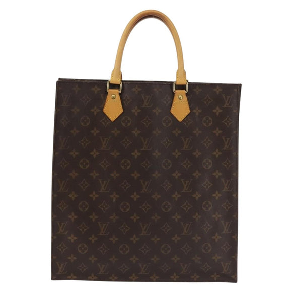 LOUIS VUITTON Monogram Sac Plat Hand Bag M51140 LV Auth 142922