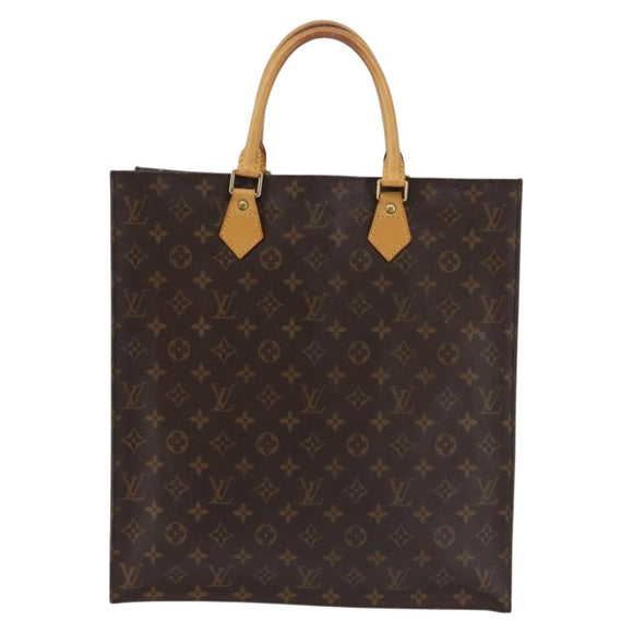 LOUIS VUITTON Monogram Sac Plat Hand Bag M51140 LV Auth 142922