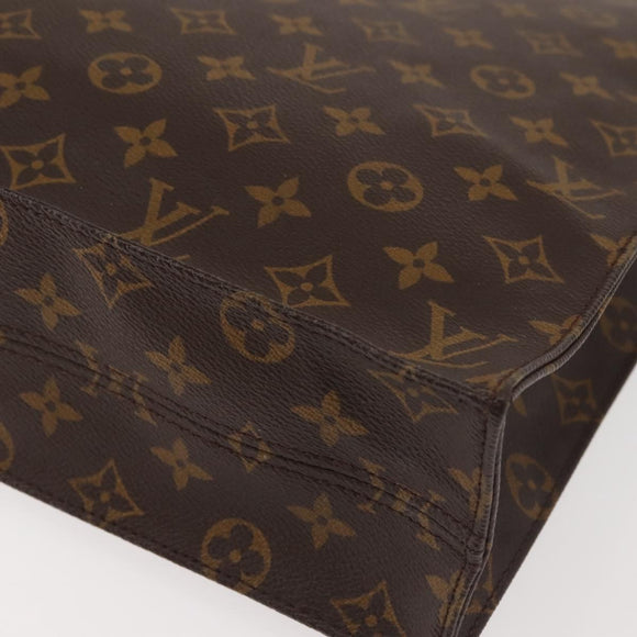 LOUIS VUITTON Monogram Sac Plat Hand Bag M51140 LV Auth 142923