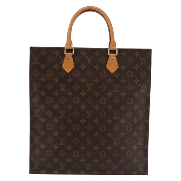 LOUIS VUITTON Monogram Sac Plat Hand Bag M51140 LV Auth 142924