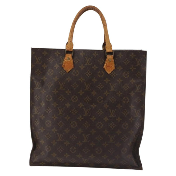LOUIS VUITTON Monogram Sac Plat Hand Bag M51140 LV Auth 142925