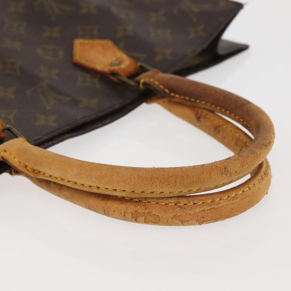 LOUIS VUITTON Monogram Sac Plat Hand Bag M51140 LV Auth 142925