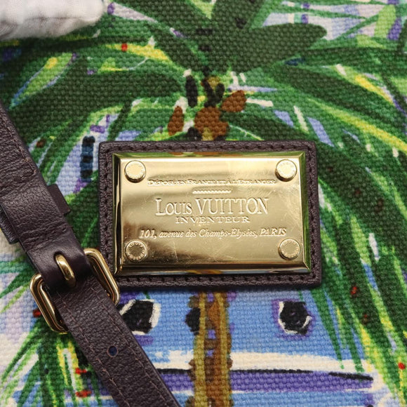 LOUIS VUITTON Eyeall Cabas PM Promenade Bag Canvas Purple M93771 LV Auth 142935