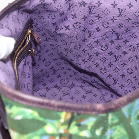 LOUIS VUITTON Eyeall Cabas PM Promenade Bag Canvas Purple M93771 LV Auth 142935