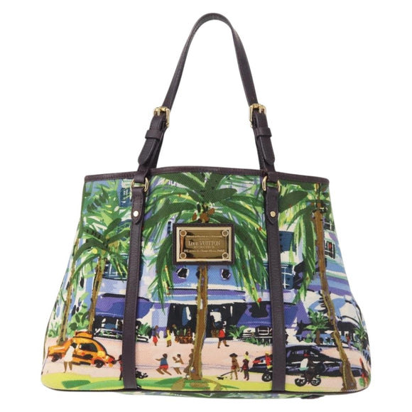 LOUIS VUITTON Eyeall Cabas PM Promenade Bag Canvas Purple M93771 LV Auth 142935