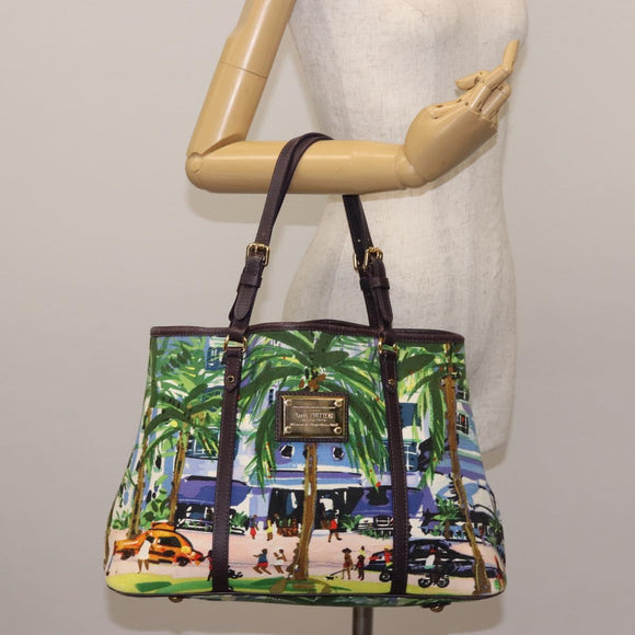 LOUIS VUITTON Eyeall Cabas PM Promenade Bag Canvas Purple M93771 LV Auth 142935