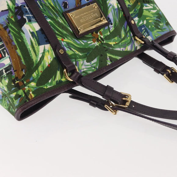 LOUIS VUITTON Eyeall Cabas PM Promenade Bag Canvas Purple M93771 LV Auth 142935