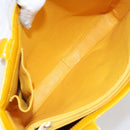 CHANEL Tote Bag Patent leather Yellow Gold CC Auth 142937-15