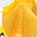 CHANEL Tote Bag Patent leather Yellow Gold CC Auth 142937-16