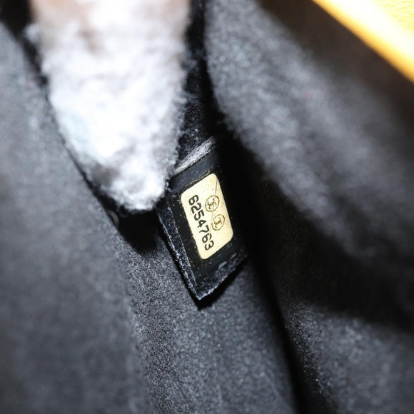 CHANEL Tote Bag Patent leather Yellow Gold CC Auth 142937