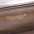 CHANEL Matelasse Clutch Bag Velor Green Gold CC Auth 142939-10