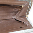 CHANEL Matelasse Clutch Bag Velor Green Gold CC Auth 142939-17