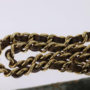 CHANEL Matelasse Clutch Bag Velor Green Gold CC Auth 142939-7