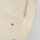 CHANEL Paris Biarritz GM Tote Bag Coated Canvas White Silver CC Auth 142940-9