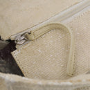 CHANEL Paris Biarritz GM Tote Bag Coated Canvas White Silver CC Auth 142940-18