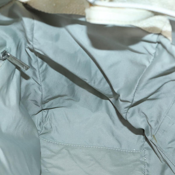 CHANEL Paris Biarritz GM Tote Bag Coated Canvas White Silver CC Auth 142940