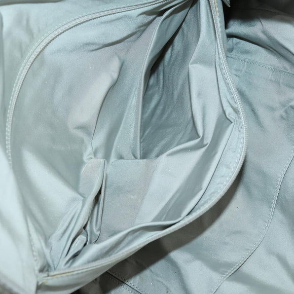 CHANEL Paris Biarritz GM Tote Bag Coated Canvas White Silver CC Auth 142940