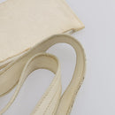 CHANEL Paris Biarritz GM Tote Bag Coated Canvas White Silver CC Auth 142940-8