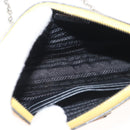 PRADA Chain Shoulder Bag Safiano leather Yellow Silver Auth 142941-17