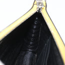 PRADA Chain Shoulder Bag Safiano leather Yellow Silver Auth 142941-18