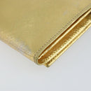 PRADA Long Wallet Safiano leather Gold Auth 142948-10