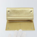 PRADA Long Wallet Safiano leather Gold Auth 142948-13