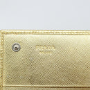 PRADA Long Wallet Safiano leather Gold Auth 142948-14