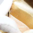 PRADA Long Wallet Safiano leather Gold Auth 142948-20