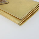 PRADA Long Wallet Safiano leather Gold Auth 142948-8